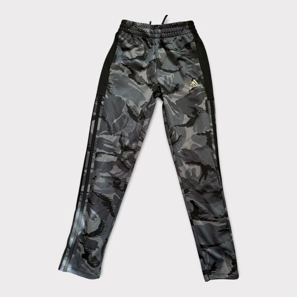Adidas Youth Camo Pants | Athletic Training Joggers |Gray Sweatpants Size Medium - Picture 1 of 6